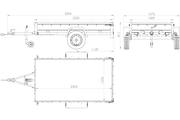 UNITRAILER Garden Trailer 230 FD – Anhänger 2304×1256 mm, 750 kg zGG