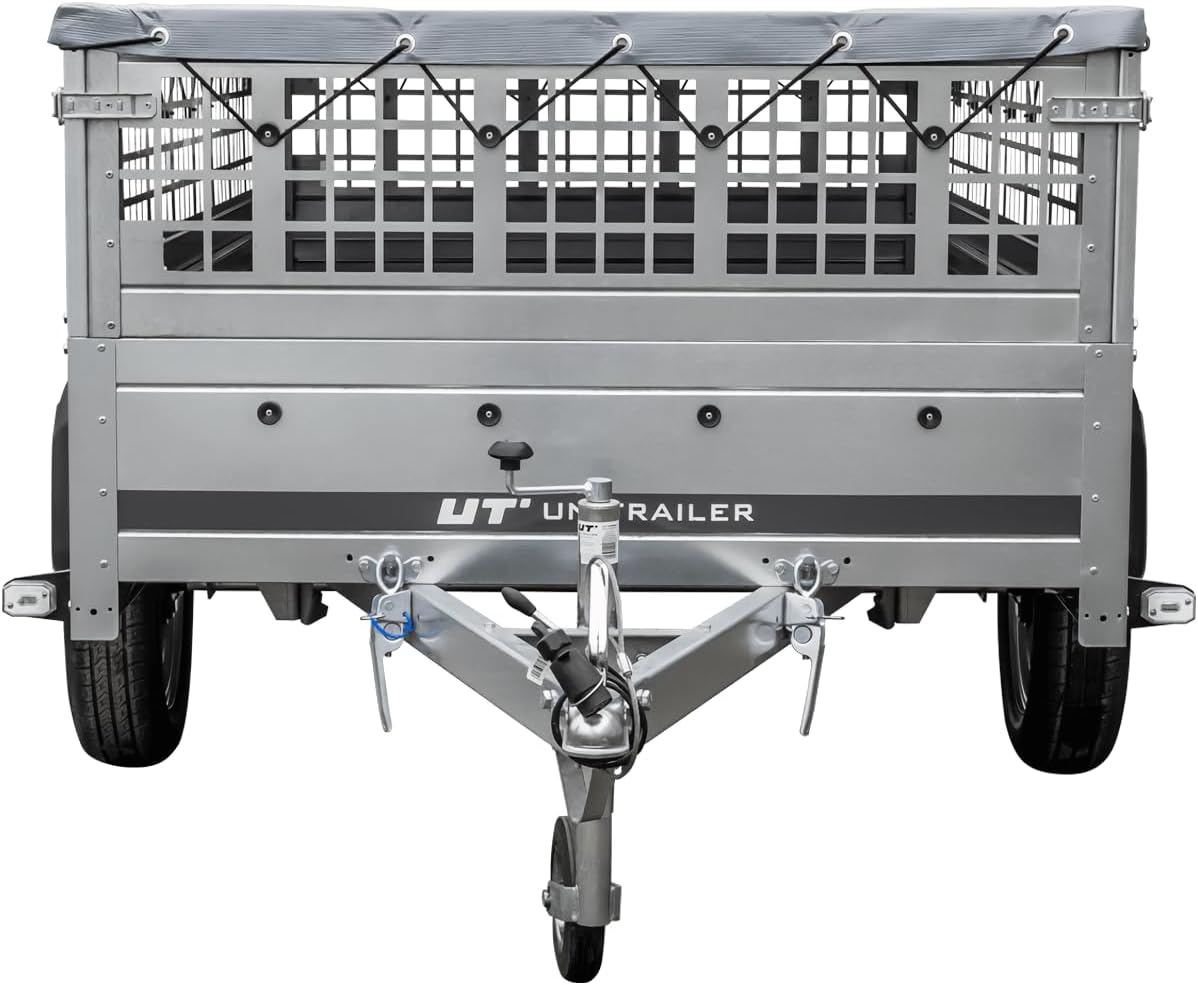 UNITRAILER Garden Trailer 230 KIPP mit Flachplane, Gitteraufsatz und Stützrad